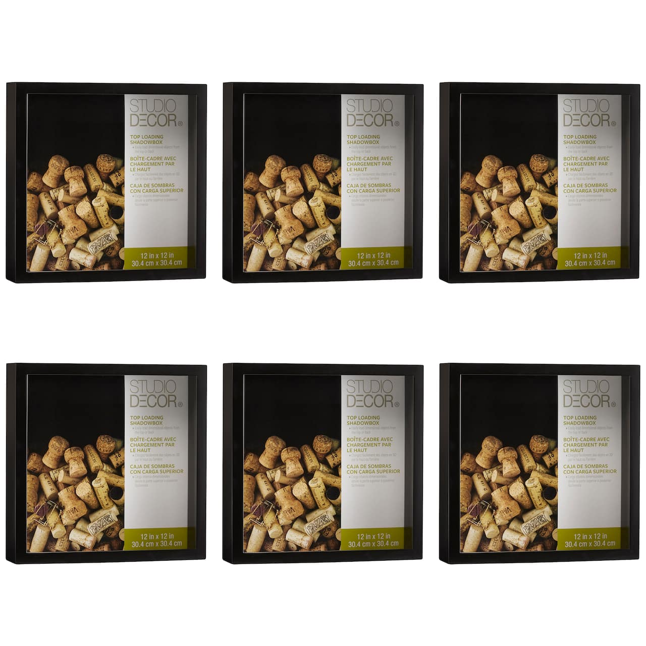 6 Pack: Black 12" x 12" Shadowbox by Studio Décor®